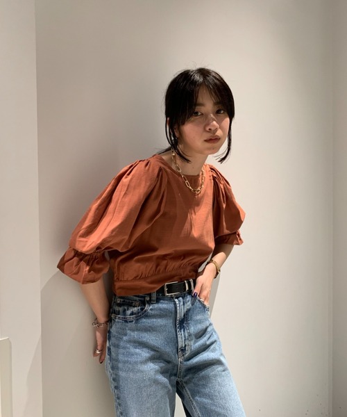 y/m（イム）の「ショートブラウス（シャツ/ブラウス・レディース・オフホワイト/ダークオレンジ・FREE）」の15枚目の写真