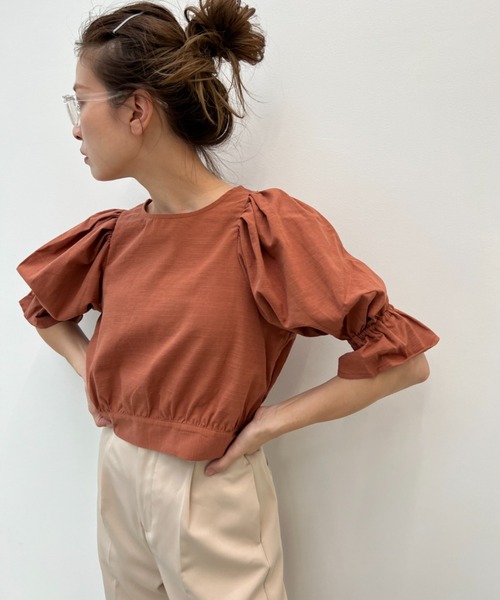 y/m（イム）の「ショートブラウス（シャツ/ブラウス・レディース・オフホワイト/ダークオレンジ・FREE）」の20枚目の写真