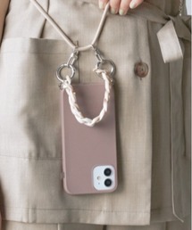 Loco Ocean（ロコオーシャン）の「べっ甲風ハンドチェーン付き / ショルダースマホカバー iPhoneケース ( 7 / 8 / SE2 / 11 / 11Pro / 11Pro max / 12 / 12pro / 12pro max / 12mini / 13 /13pro / 13promax )（スマホケース/カバー・レディース）」