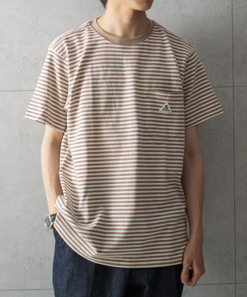 GEVACO(ゲバコ)の「【GEVACO/ゲバコ】オープンエンド度詰め天竺 半袖ポケット付きTシャツ(Tシャツ/カットソー・メンズ・チャコールグレー/ベージュ/オフホワイト/ピンク/ブラック系その他3/ブルー系その他3/ベージュ系その他3・S/M/L)」の5枚目の写真