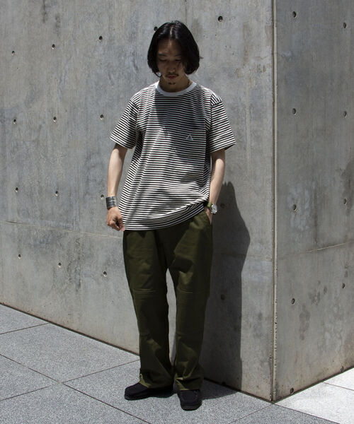 GEVACO(ゲバコ)の「【GEVACO/ゲバコ】オープンエンド度詰め天竺 半袖ポケット付きTシャツ(Tシャツ/カットソー・メンズ・チャコールグレー/ベージュ/オフホワイト/ピンク/ブラック系その他3/ブルー系その他3/ベージュ系その他3・S/M/L)」の8枚目の写真