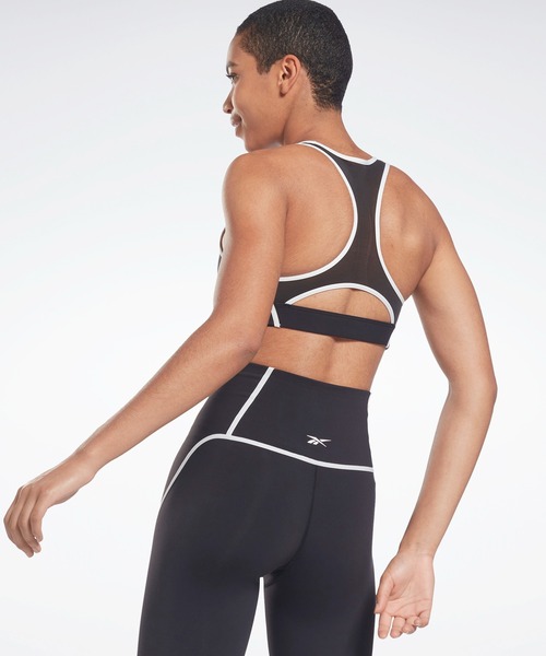 Reebok(リーボック)の「ラックス レーサー カラーブロック パデッドブラ / Lux Racer Colorblocked Padded Bra(スポーツブラ・レディース・パープル/ブラック/グリーン・LARGE/MEDIUM/SMALL/X-LARGE/X-SMALL)」の4枚目の写真