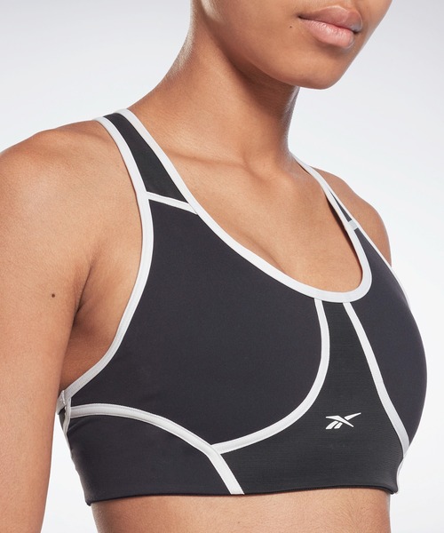 Reebok(リーボック)の「ラックス レーサー カラーブロック パデッドブラ / Lux Racer Colorblocked Padded Bra(スポーツブラ・レディース・パープル/ブラック/グリーン・LARGE/MEDIUM/SMALL/X-LARGE/X-SMALL)」の5枚目の写真