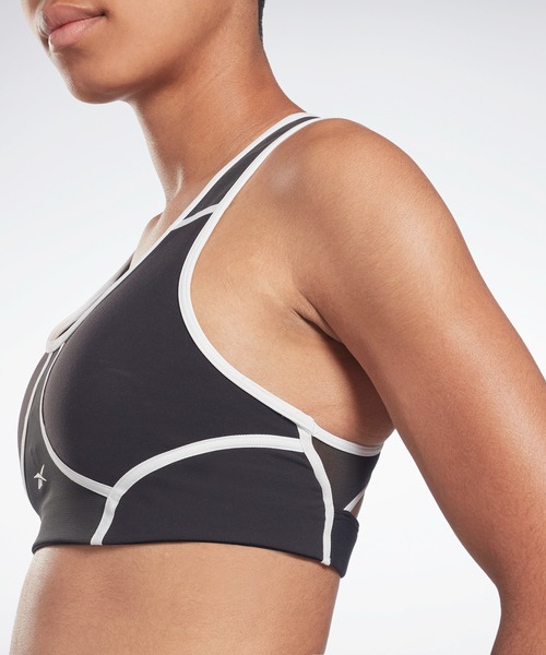 Reebok(リーボック)の「ラックス レーサー カラーブロック パデッドブラ / Lux Racer Colorblocked Padded Bra(スポーツブラ・レディース・パープル/ブラック/グリーン・LARGE/MEDIUM/SMALL/X-LARGE/X-SMALL)」の6枚目の写真
