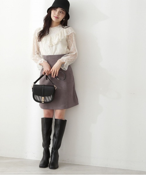 PROPORTION BODY DRESSING（プロポーションボディドレッシング）の「ギャザーフリルレースブラウス / 1212210901（シャツ/ブラウス・レディース・ブラウン系その他/ホワイト系その他/ブルー・FREE）」の10枚目の写真