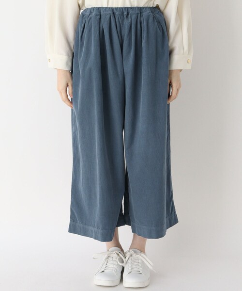 LAURA ASHLEY(ローラアシュレイ)の「細コールクロップドワイドパンツ(その他パンツ・レディース・グレー/ブルー・38)」の3枚目の写真