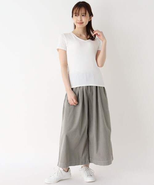 LAURA ASHLEY(ローラアシュレイ)の「細コールクロップドワイドパンツ(その他パンツ・レディース・グレー/ブルー・38)」の10枚目の写真