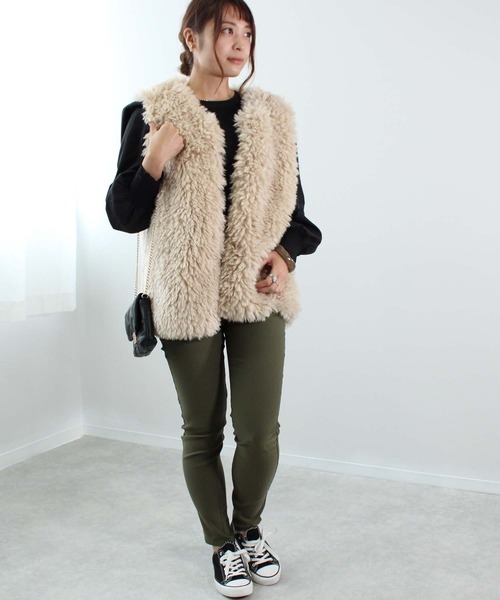 toucher du brise（トゥシェドブリーズ）の「【美脚が止まらない！】ストレッチスキニーパンツ（その他パンツ・レディース・ブラック/ベージュ/グレー/カーキ・61/64/67）」の18枚目の写真