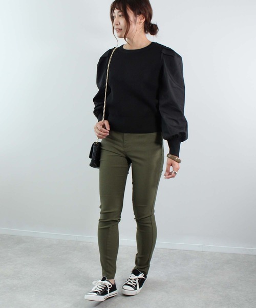 toucher du brise（トゥシェドブリーズ）の「【美脚が止まらない！】ストレッチスキニーパンツ（その他パンツ・レディース・ブラック/ベージュ/グレー/カーキ・61/64/67）」の17枚目の写真