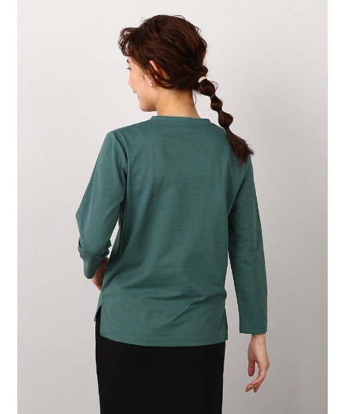 Perfect Suit FActory（パーフェクトスーツファクトリー）の「【SPALDING】ラウンドネックプルオーバー　グリーン/ホワイト（シャツ/ブラウス・レディース・グリーン/ホワイト・L/S/M）」の6枚目の写真