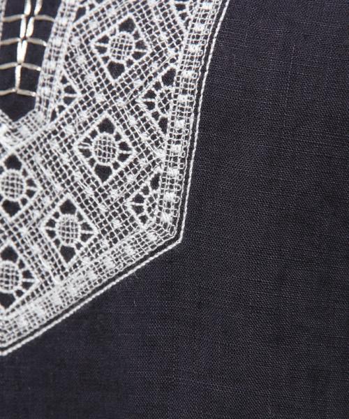 23区（ニジュウサンク）の「コルトレイクリネン ノースリーブブラウス（シャツ/ブラウス・レディース・ホワイト系/ネイビー系・40/38）」の6枚目の写真