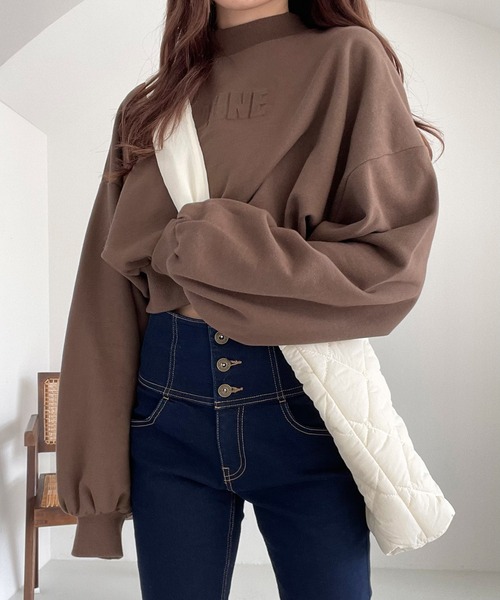 Heather(ヘザー)の「エンボススウェットプルオーバー 171538(スウェット・レディース・ブラック/ブラウン/オフホワイト・FREE)」の3枚目の写真