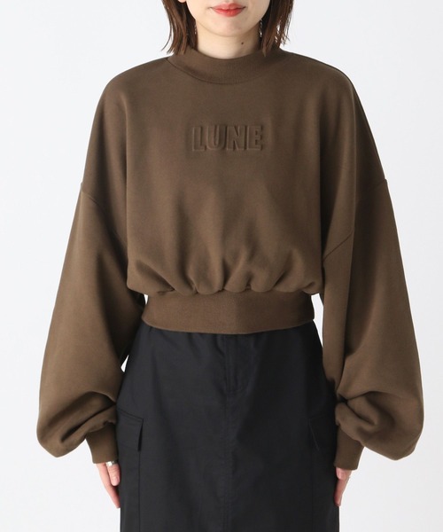 Heather(ヘザー)の「エンボススウェットプルオーバー 171538(スウェット・レディース・ブラック/ブラウン/オフホワイト・FREE)」の4枚目の写真