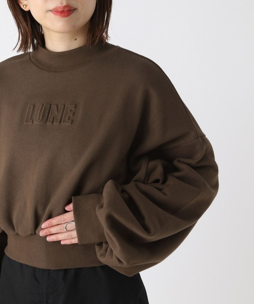 Heather(ヘザー)の「エンボススウェットプルオーバー 171538(スウェット・レディース・ブラック/ブラウン/オフホワイト・FREE)」の8枚目の写真