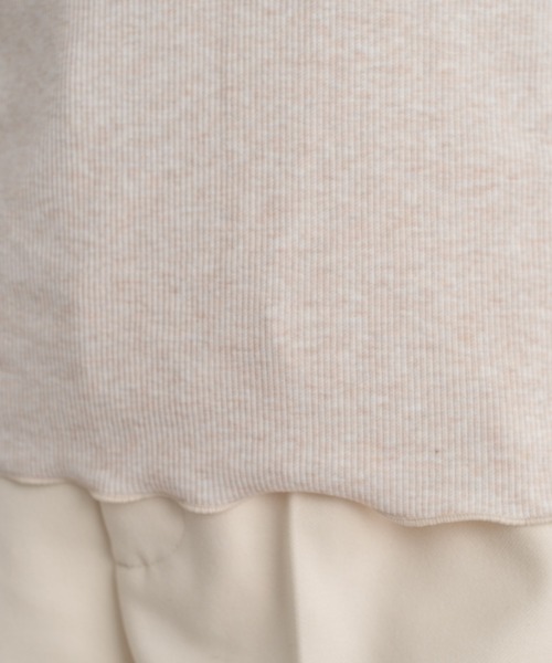 Kastane（カスタネ）の「【新色追加】MIXテレコメロウハイネックロンT（Tシャツ/カットソー・レディース・アイボリー/ブルー/モカ/サックスブルー・FREE）」の16枚目の写真