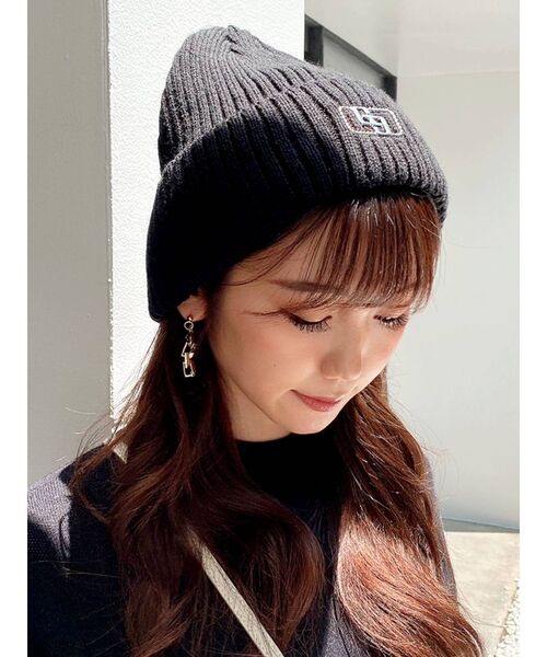 GYDA（ジェイダ）の「GG plate ニットキャップ（ニットキャップ/ビーニー・レディース・グリーン/オフホワイト/ブラック・FREE）」の10枚目の写真