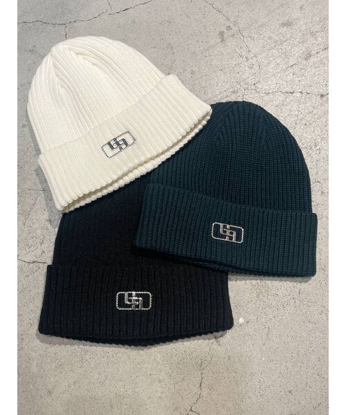GYDA（ジェイダ）の「GG plate ニットキャップ（ニットキャップ/ビーニー・レディース・グリーン/オフホワイト/ブラック・FREE）」の14枚目の写真