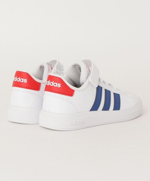 adidas(アディダス)の「adidas/アディダス キッズ スニーカー GRAND COURT 2.0 EL K GW6514(スニーカー・キッズ・ホワイト×ブルー・17.0cm/18.0cm/21.0cm/23.0cm/19.0cm/22.0cm/24.0cm/20.0cm)」の2枚目の写真