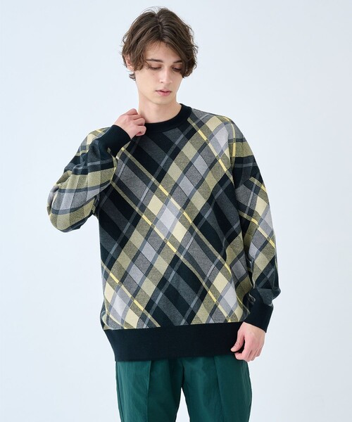 CITY TOKYO（シティトウキョウ）の「CROSS OVERチェックニット（ニット 