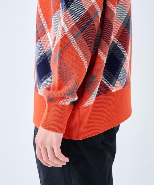 CITY TOKYO（シティトウキョウ）の「CROSS OVERチェックニット（ニット