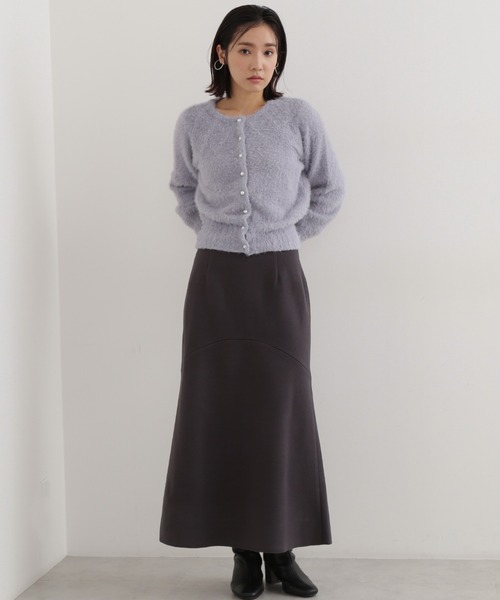 NATURAL BEAUTY BASIC(ナチュラルビューティーベーシック)の「メルトンライクマーメイドスカート(スカート・レディース・ピンク/イエロー/チャコールグレー・SMALL/MEDIUM)」の14枚目の写真