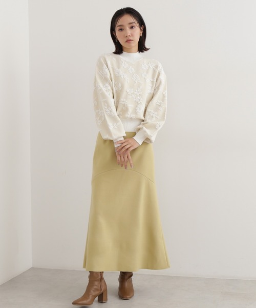 NATURAL BEAUTY BASIC(ナチュラルビューティーベーシック)の「メルトンライクマーメイドスカート(スカート・レディース・ピンク/イエロー/チャコールグレー・SMALL/MEDIUM)」の11枚目の写真