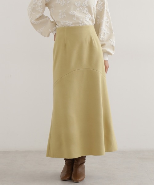 NATURAL BEAUTY BASIC(ナチュラルビューティーベーシック)の「メルトンライクマーメイドスカート(スカート・レディース・ピンク/イエロー/チャコールグレー・SMALL/MEDIUM)」の15枚目の写真