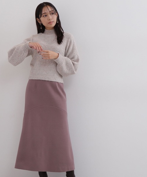 NATURAL BEAUTY BASIC(ナチュラルビューティーベーシック)の「メルトンライクマーメイドスカート(スカート・レディース・ピンク/イエロー/チャコールグレー・SMALL/MEDIUM)」の6枚目の写真