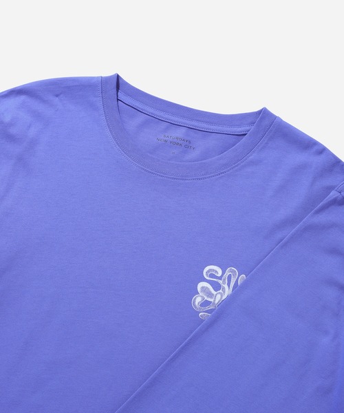 Saturdays NYC(サタデーズ ニューヨークシティ )の「Airbrush Flower LS Tee(Tシャツ/カットソー・メンズ・ブラウン系その他2/ブルー・X-SMALL/S/XL/L/M)」の13枚目の写真