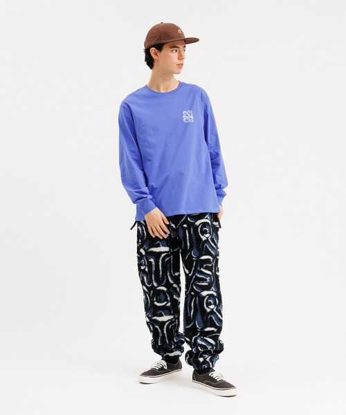 Saturdays NYC(サタデーズ ニューヨークシティ )の「Airbrush Flower LS Tee(Tシャツ/カットソー・メンズ・ブラウン系その他2/ブルー・X-SMALL/S/XL/L/M)」の7枚目の写真