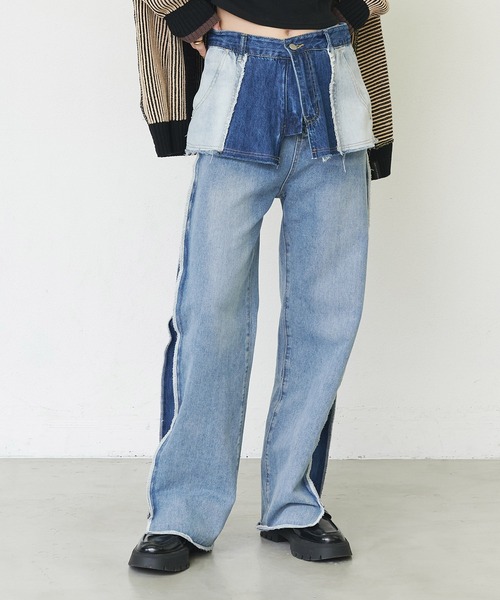 casane（カサネ）の「リメイクデニムサロン（ベルト）」 - WEAR