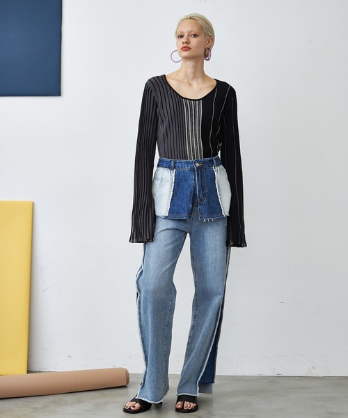 casane（カサネ）の「リメイクデニムサロン（ベルト）」 - WEAR