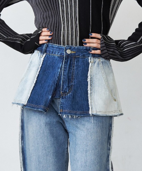 casane（カサネ）の「リメイクデニムサロン（ベルト）」 - WEAR