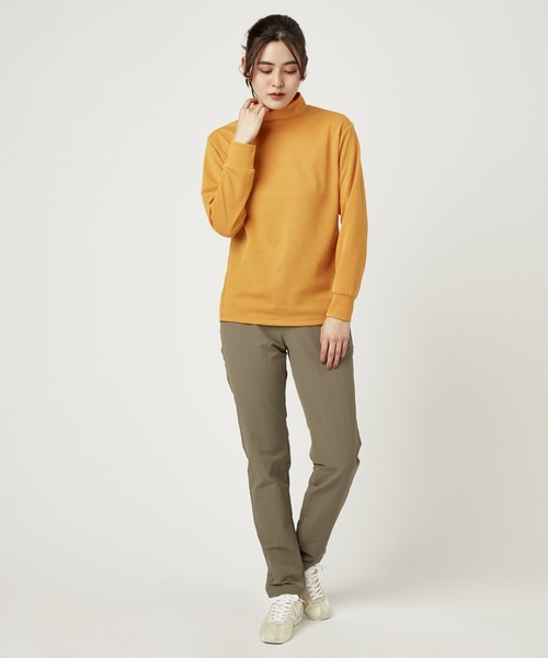 Go to by mizuno（ゴートゥーバイミズノ）の「ブレスサーモライトインナーハイネックシャツ（Tシャツ/カットソー・レディース・ネイビー/チャコールグレー×ブラック/チャコール/ホワイト/イエロー・M/L/S）」の13枚目の写真