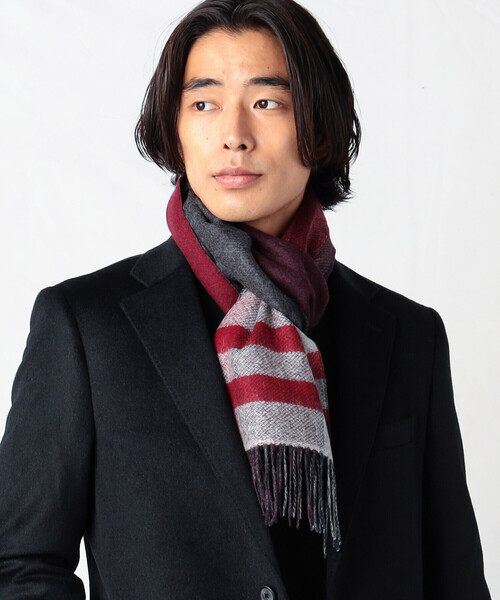 COMME CA MEN（コムサメン）の「タータンチェックパネル カシミヤ