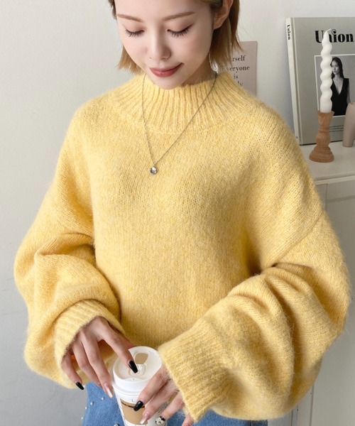 近年♡フォクシー カシミヤ混 ニット プルオーバー ショート丈 アイボリー 42 FOXEY BOUTIQUE