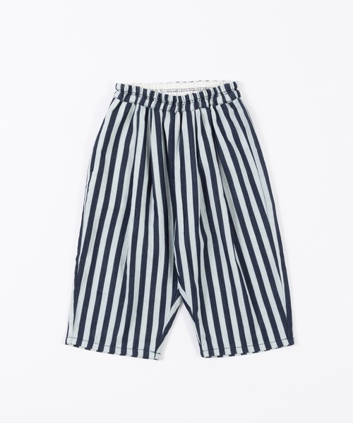 trois lapins kp(トロワラパンケーピー)の「デニムストライプパンツ(100~130)(デニムパンツ・キッズ・ネイビー・110cm/120cm/100cm)」の1枚目の写真
