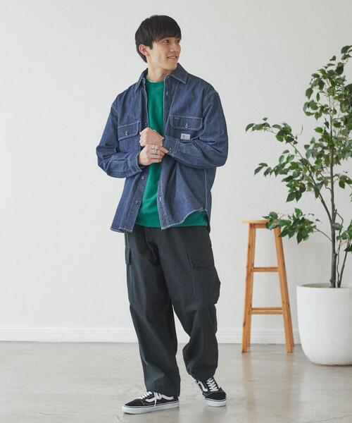 SMITH'S(スミス)の「SMITH'S(スミス)別注デニムワークシャツ(シャツ/ブラウス・メンズ・ネイビー・L/S/M/XL)」の16枚目の写真