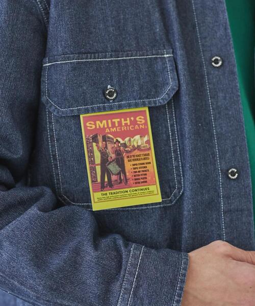 SMITH'S(スミス)の「SMITH'S(スミス)別注デニムワークシャツ(シャツ/ブラウス・メンズ・ネイビー・L/S/M/XL)」の2枚目の写真