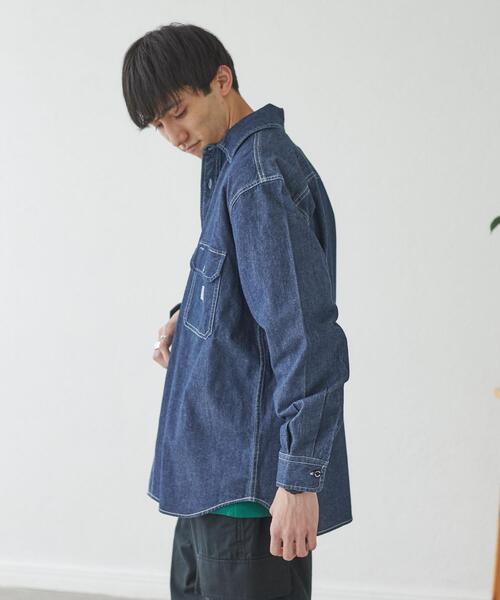 SMITH'S(スミス)の「SMITH'S(スミス)別注デニムワークシャツ(シャツ/ブラウス・メンズ・ネイビー・L/S/M/XL)」の5枚目の写真