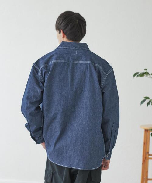 SMITH'S(スミス)の「SMITH'S(スミス)別注デニムワークシャツ(シャツ/ブラウス・メンズ・ネイビー・L/S/M/XL)」の6枚目の写真