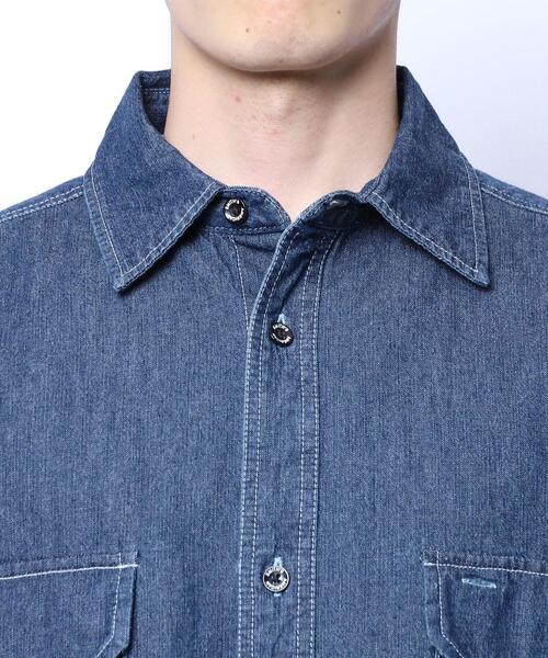 SMITH'S(スミス)の「SMITH'S(スミス)別注デニムワークシャツ(シャツ/ブラウス・メンズ・ネイビー・L/S/M/XL)」の8枚目の写真