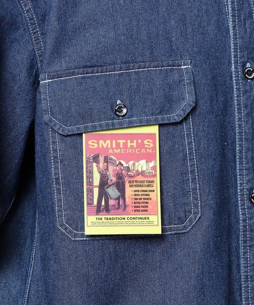 SMITH'S(スミス)の「SMITH'S(スミス)別注デニムワークシャツ(シャツ/ブラウス・メンズ・ネイビー・L/S/M/XL)」の10枚目の写真