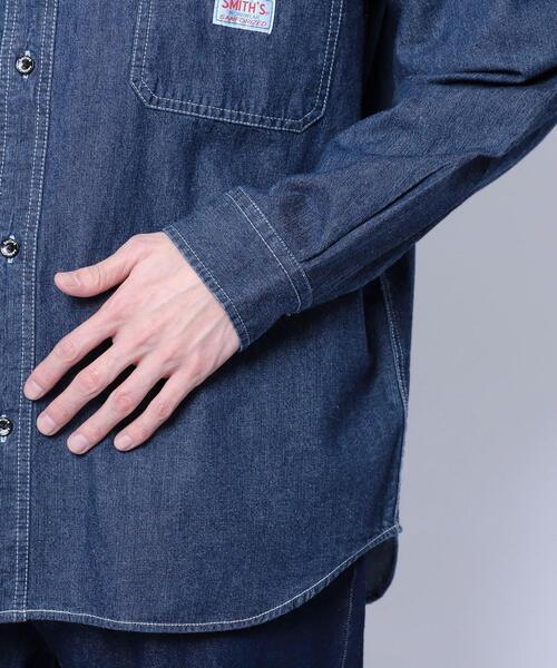SMITH'S(スミス)の「SMITH'S(スミス)別注デニムワークシャツ(シャツ/ブラウス・メンズ・ネイビー・L/S/M/XL)」の11枚目の写真