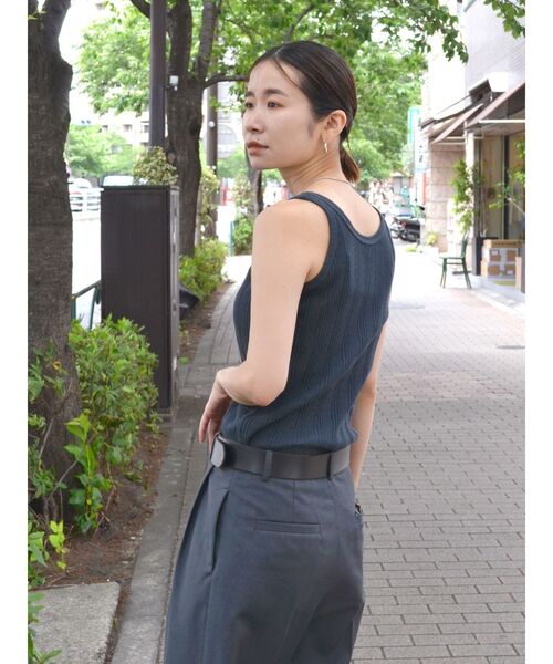 Ungrid（アングリッド）の「ランダムテレコタンクトップ（タンクトップ・レディース・チャコールグレー/ベージュ/オフホワイト/オレンジ/ミント・FREE）」の13枚目の写真