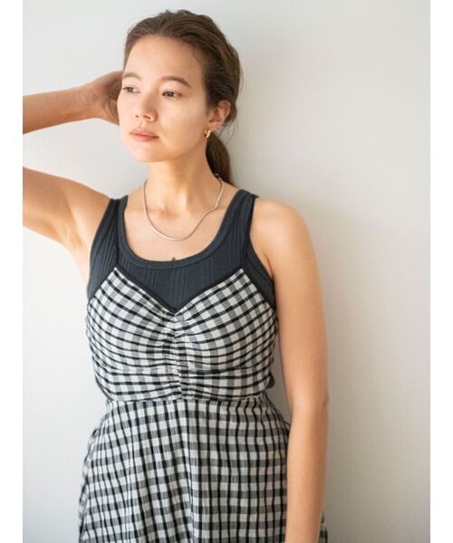 Ungrid（アングリッド）の「ランダムテレコタンクトップ（タンクトップ・レディース・チャコールグレー/ベージュ/オフホワイト/オレンジ/ミント・FREE）」の18枚目の写真