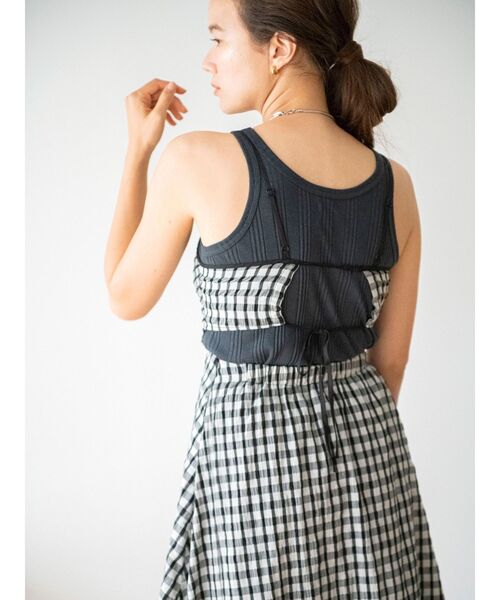 Ungrid（アングリッド）の「ランダムテレコタンクトップ（タンクトップ・レディース・チャコールグレー/ベージュ/オフホワイト/オレンジ/ミント・FREE）」の11枚目の写真