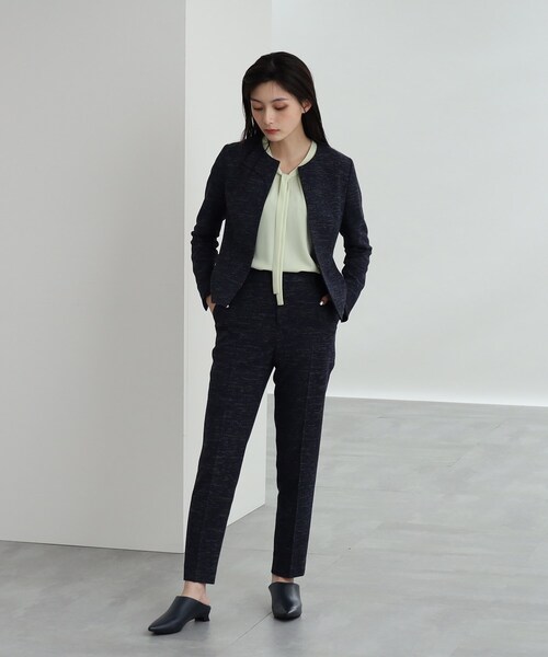 INDIVI（インディヴィ）の「◆【洗える／セレモニー】ツィードテーパードパンツ（その他パンツ・レディース・ブラック系3/ネイビー系3/ネイビー・36/38/40/19/03/13/15 /05）」の22枚目の写真