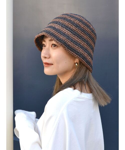 Ungrid（アングリッド）の「雑材ラインハット（ハット・レディース・ベージュ/ブラウン・FREE）」の8枚目の写真