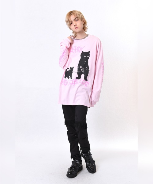 MILKBOY(ミルクボーイ)の「CAT WALK L.S. TEE(Tシャツ/カットソー・メンズ・B/C/A・FREE)」の5枚目の写真